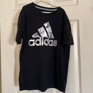 Boys, short sleeve black Adidas T-shirt